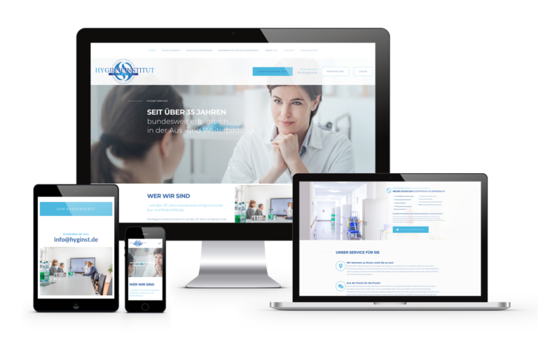 fotografie und webdesign für hygieneinstitut schubert gestaltet von königs design werbeagentur ratingen