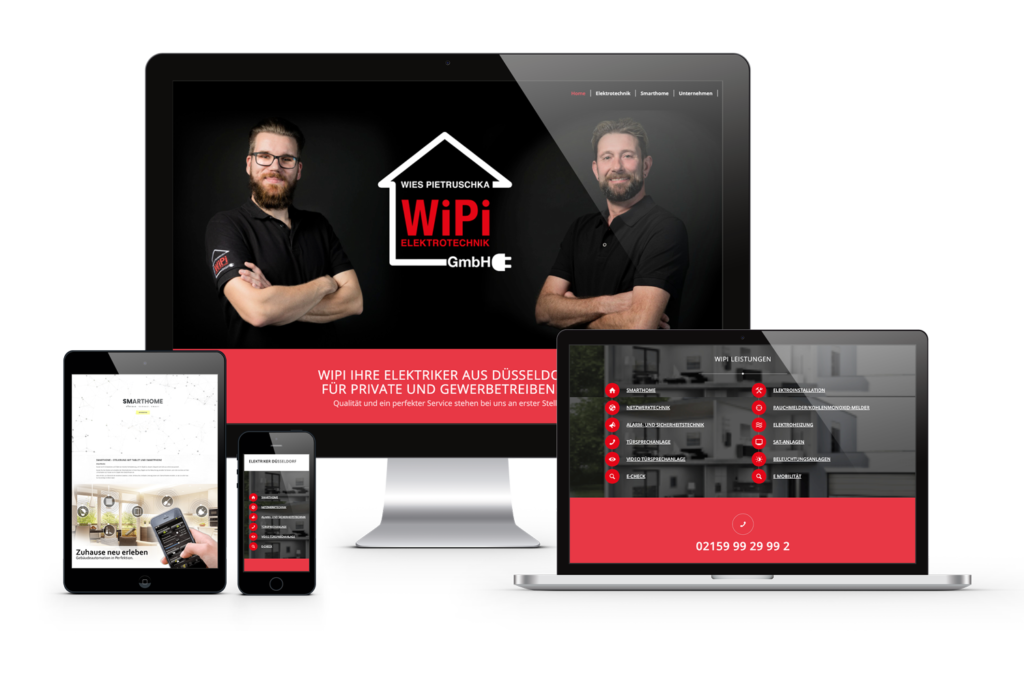 webdesign für wipi elektrotechnik von königs design werbeagentur aus ratingen