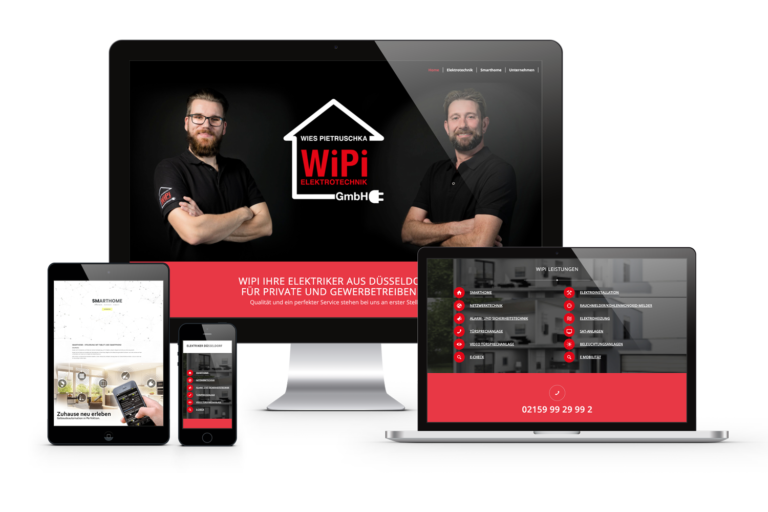 webdesign für wipi elektrotechnik von königs design werbeagentur aus ratingen