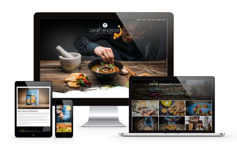 webdesign für den koch daniel hendrichs gestaltet von königs design werbeagentur ratingen