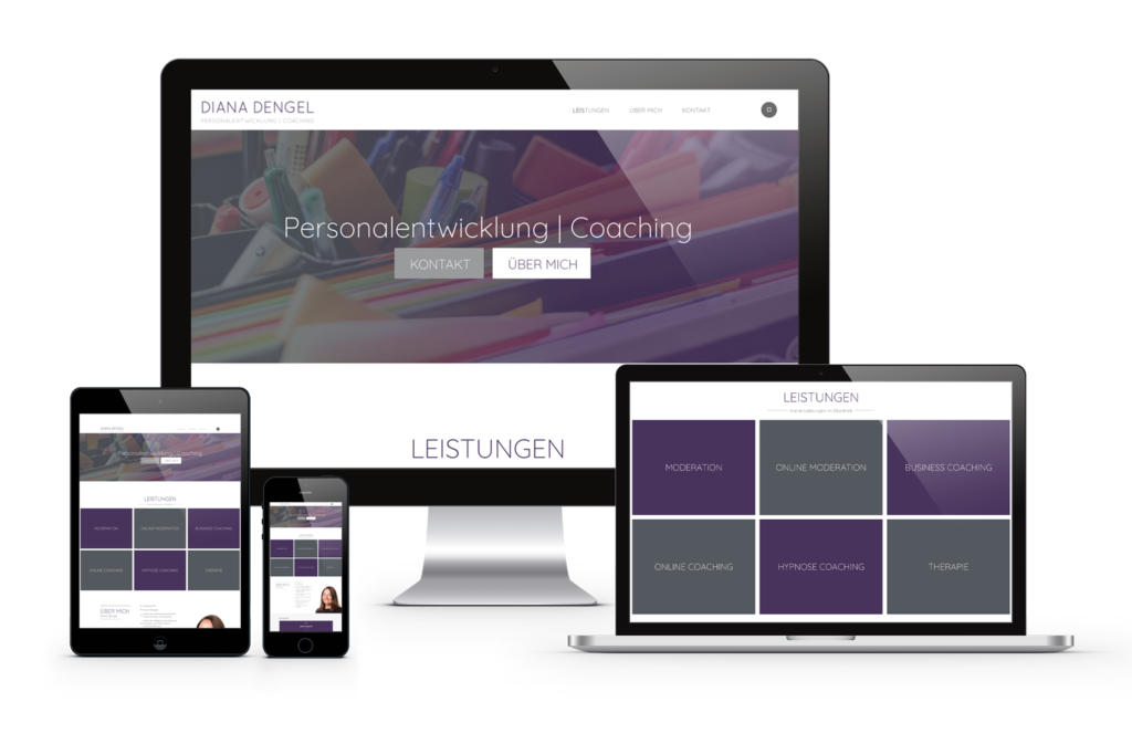 fotografie und webdesign für den coach diana dengel gestaltet von königs design werbeagentur ratingen