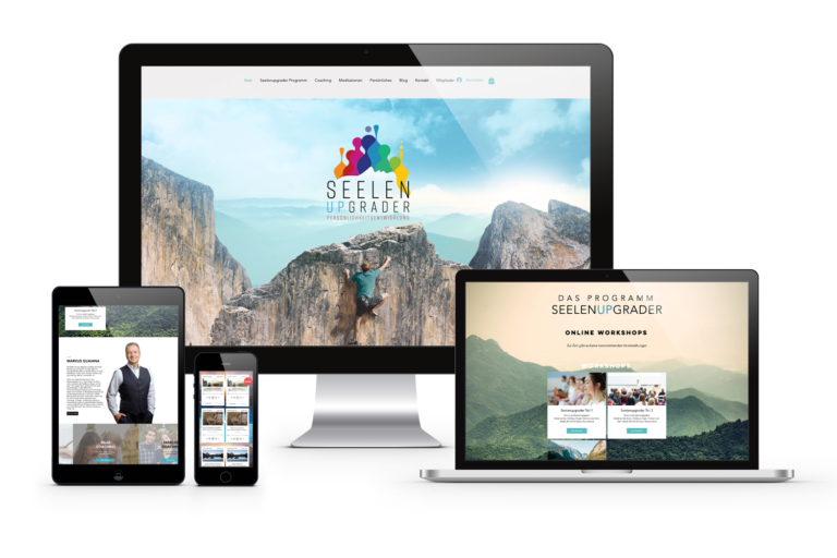 webdesign für seelenupgrader gestaltet von königs design werbeagentur ratingen