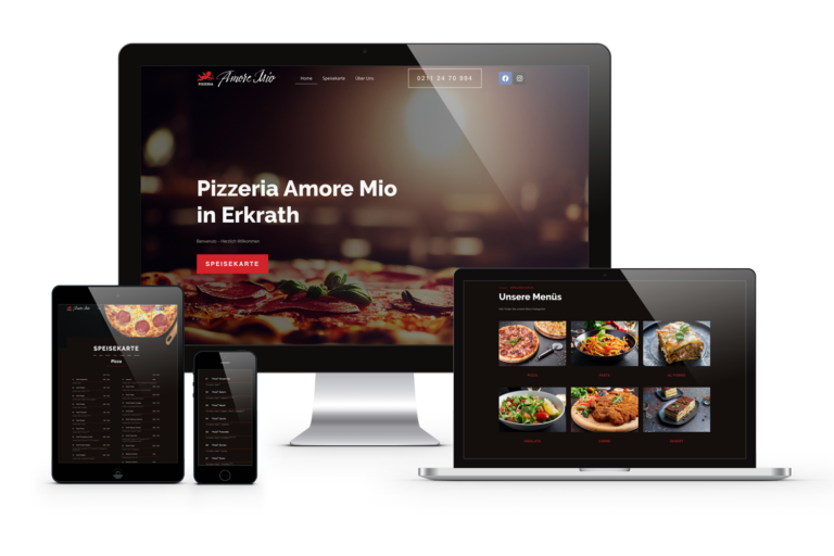 fotografie, video und webdesign für pizzeria-amore-mio von königs design werbeagentur aus ratingen