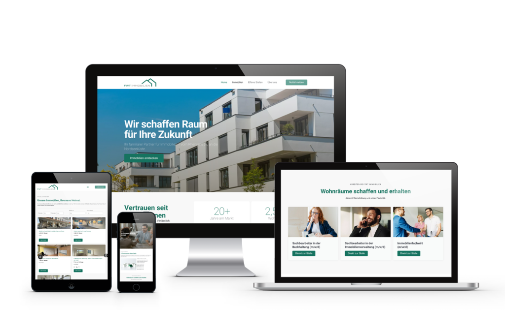 responsive webdesign für fwt immobilien von königs design
