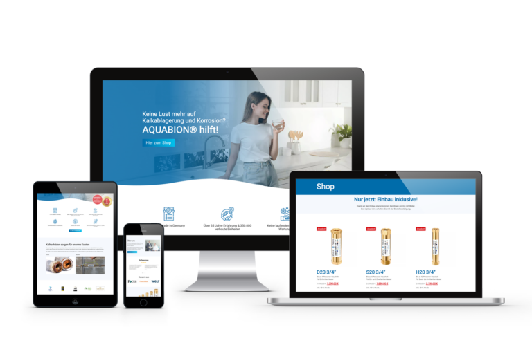 responsive webdesign für aquabion von königs design